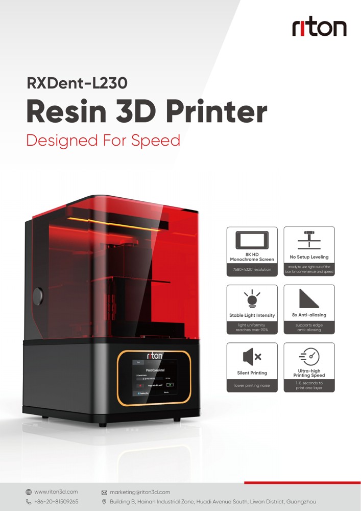 Riton RXDent-L230 dental 3D printer